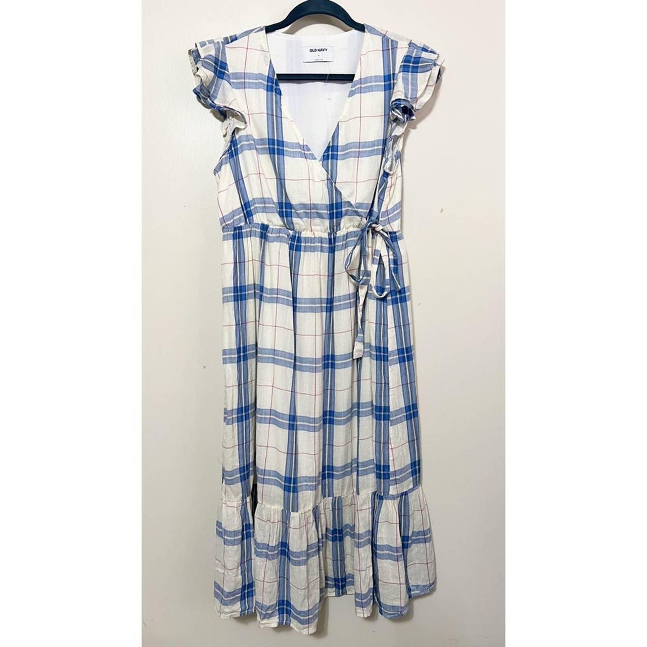 Old navy outlet gingham wrap dress