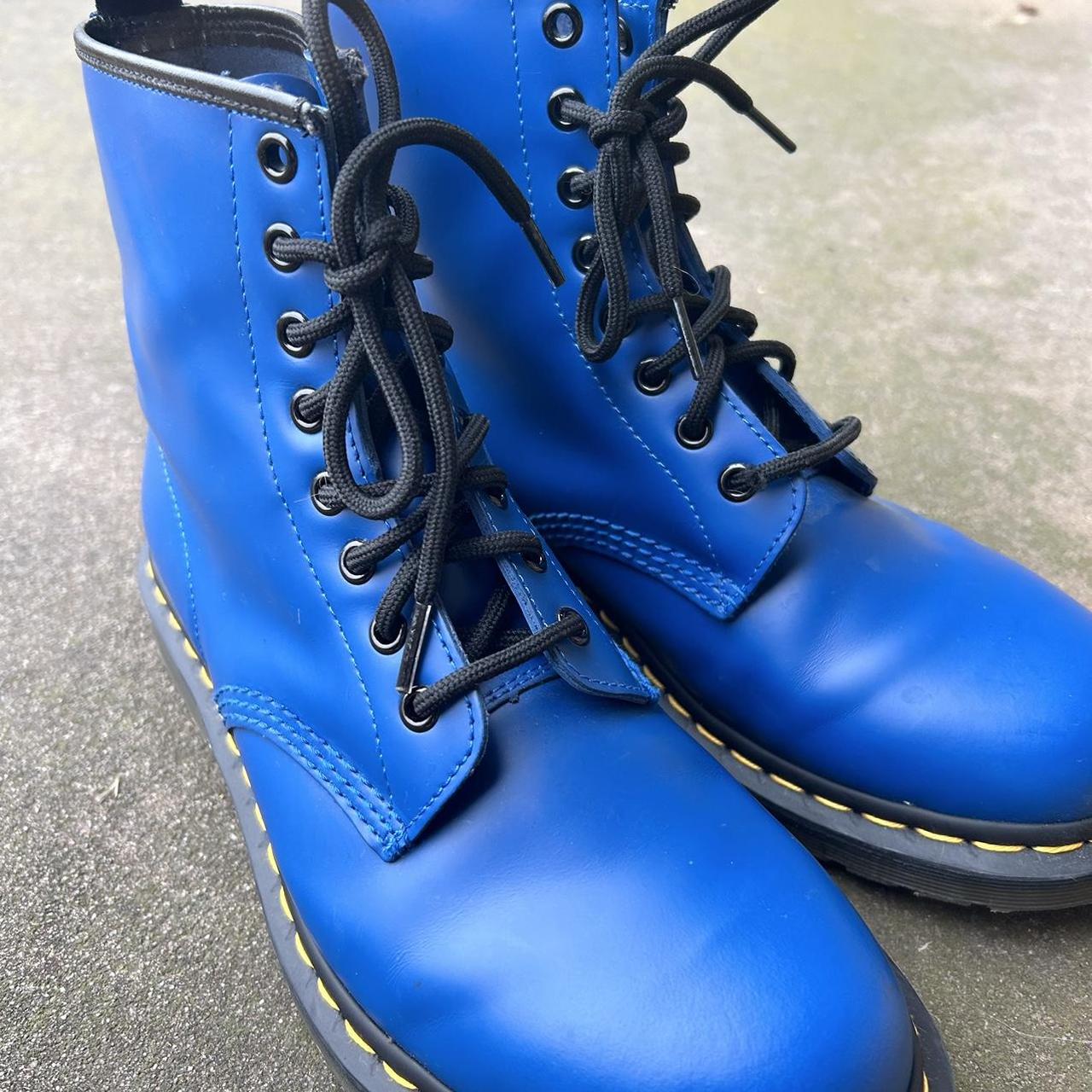 Blue Dr. Martens! Women’s size 9. I bought these... - Depop