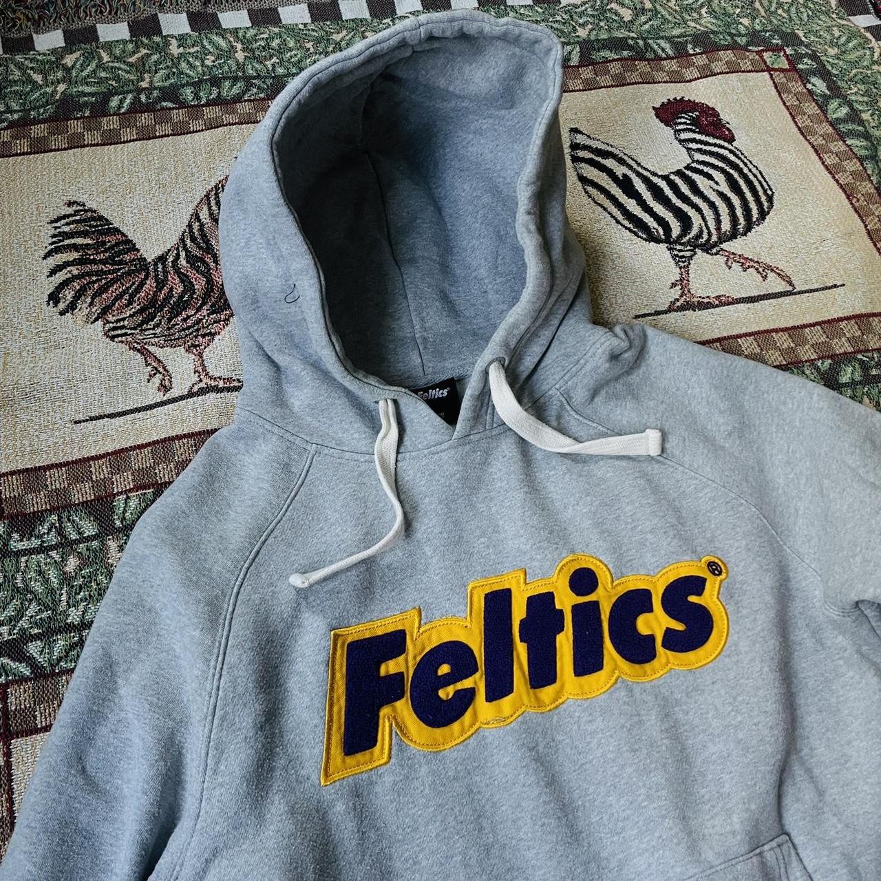 Y2K Feltics Chenille Logo Hoodie Size M Chest