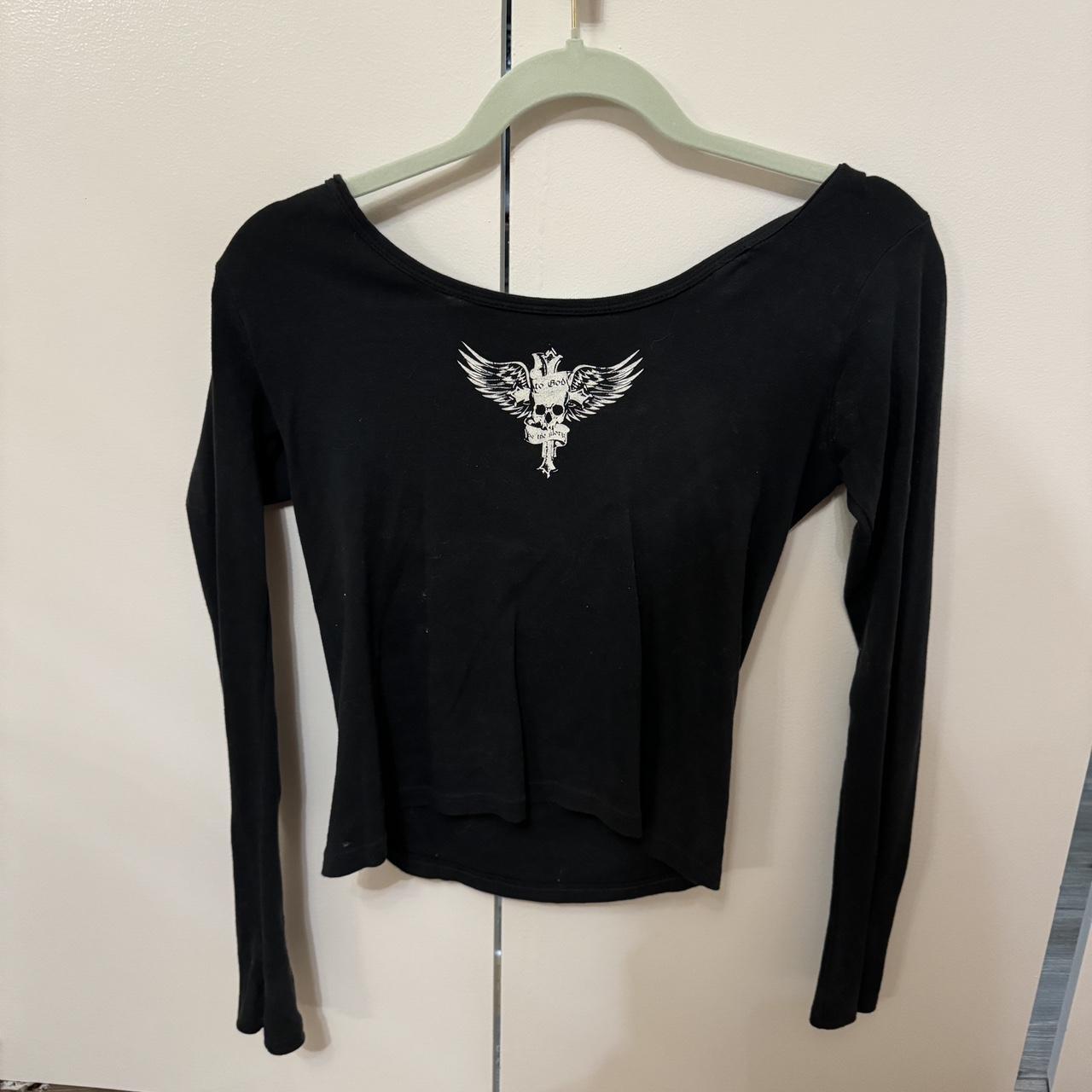 Off The Shoulder Skull Brandy Melville Depop