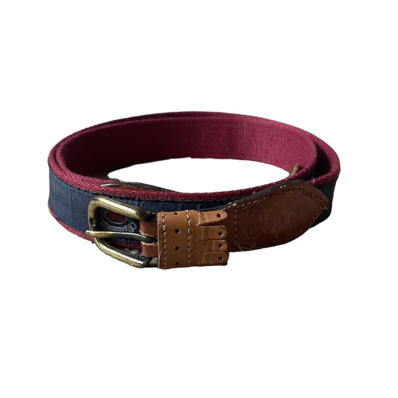 Burgundy burberry outlet belt