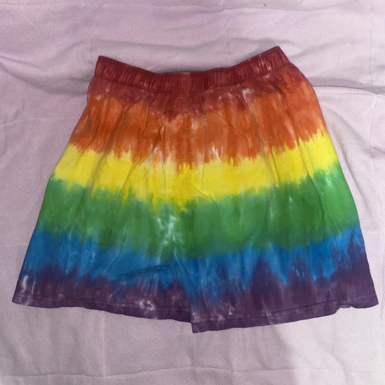 🌈🌈 tie dye shorts + free shipping 🌈🌈 rainbow tie... - Depop