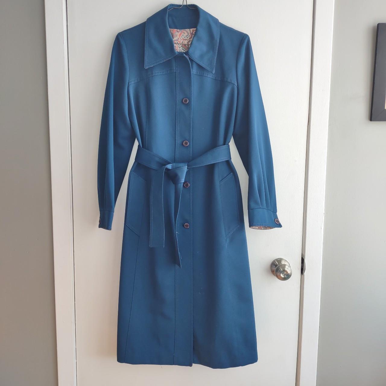 Women's Blue Coat Depop