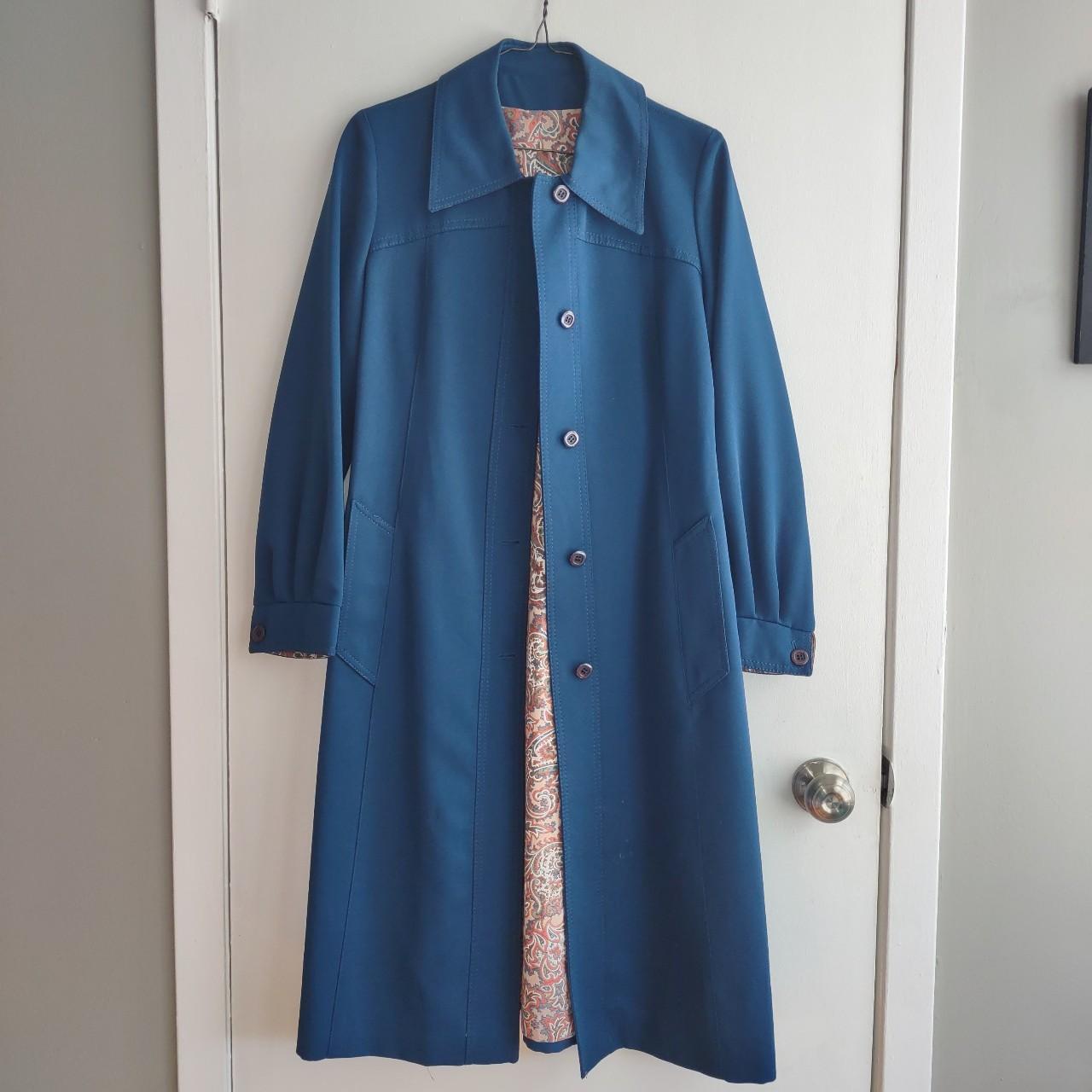 Women's Blue Coat Depop