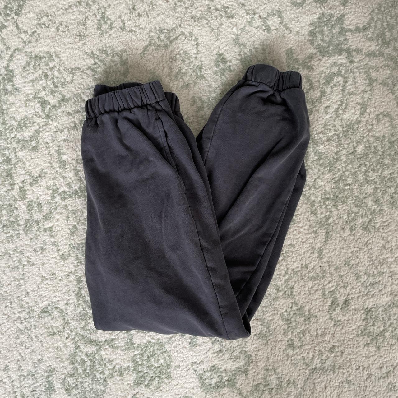 Brandy Melville Grey and Black Joggerstracksuits Depop