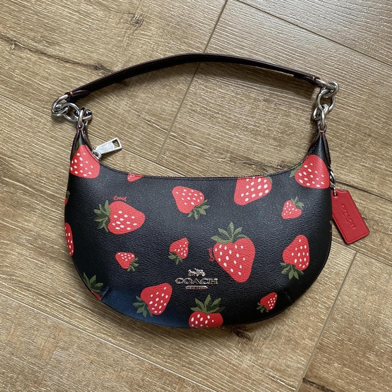 Coach strawberry online wristlet