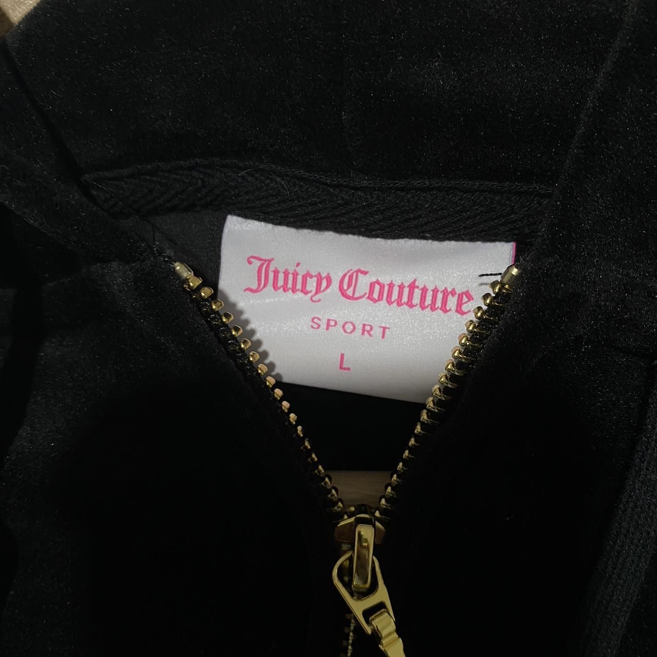 Black velour Juicy Couture tracksuit jacket Bought a... - Depop