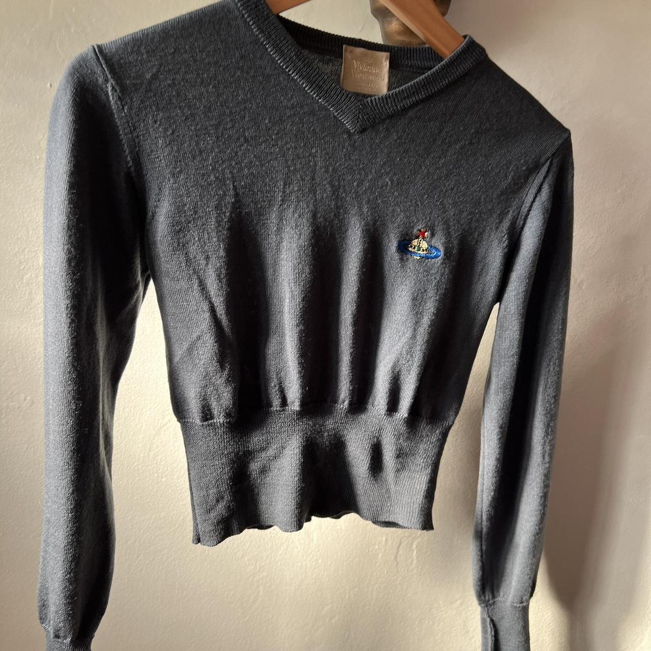 Vivien Westwood cropped sweater. 100% Merino Wool,... - Depop