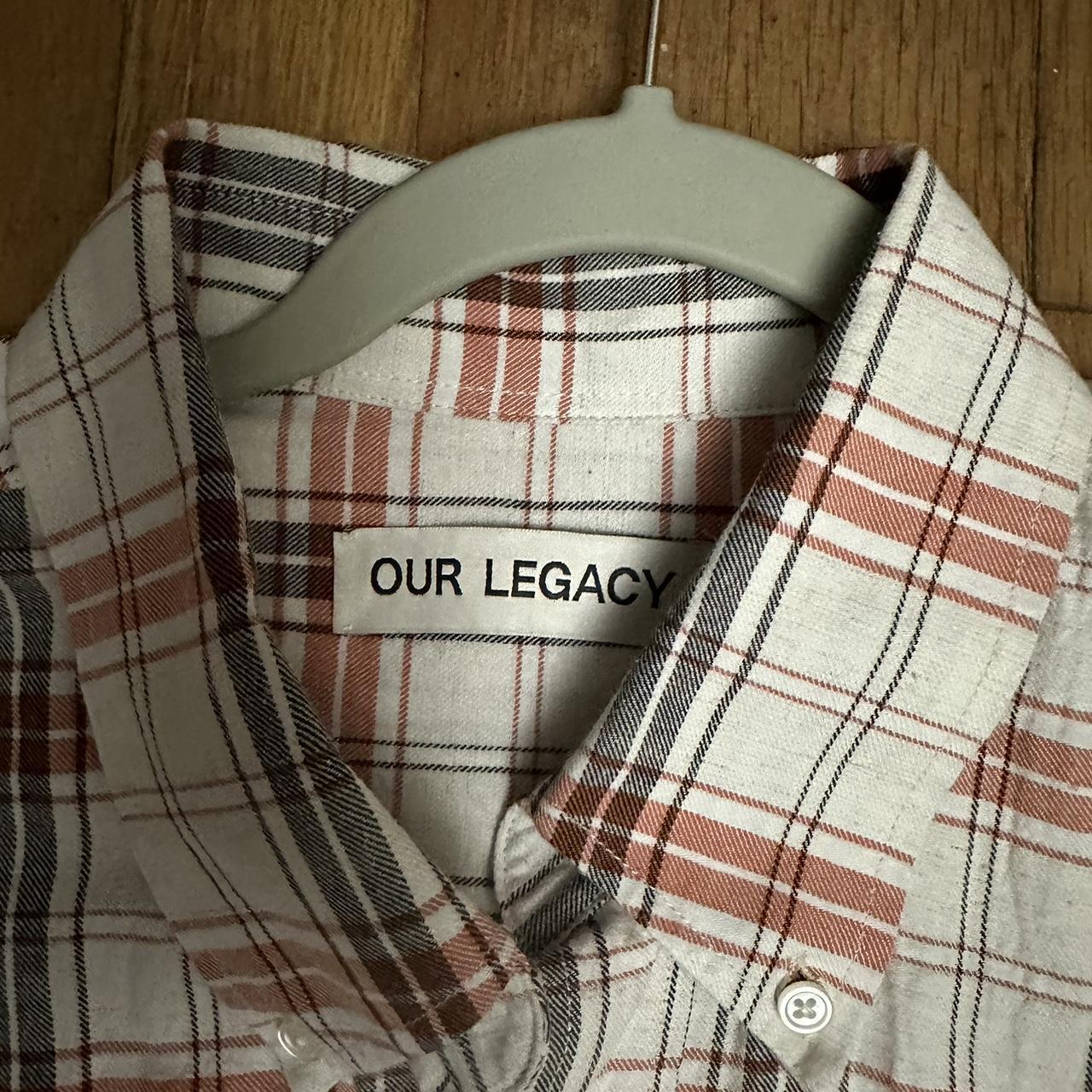 Our Legacy Men's White and Orange Shirt (2)