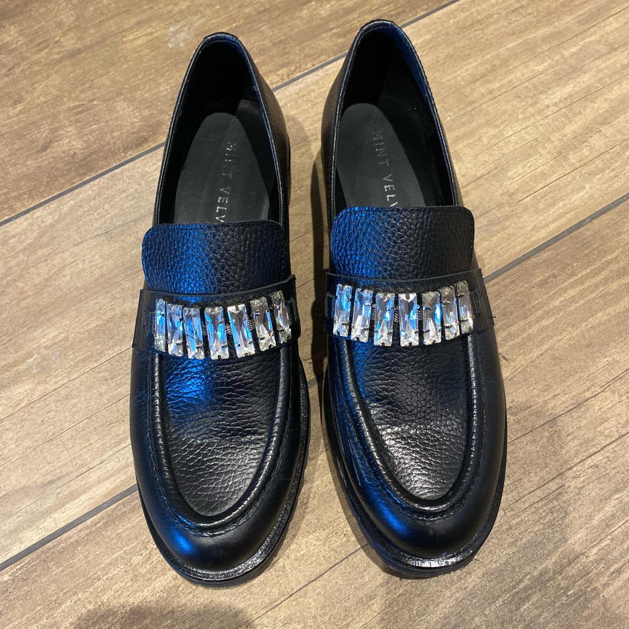 Black and 2024 silver loafers