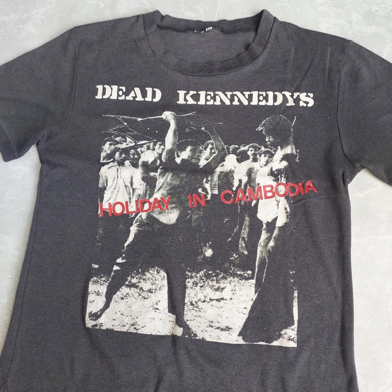 Dead Kennedys Holiday In Cambodia Ufficiale Uomo Nuovo Nero T - Foto 4