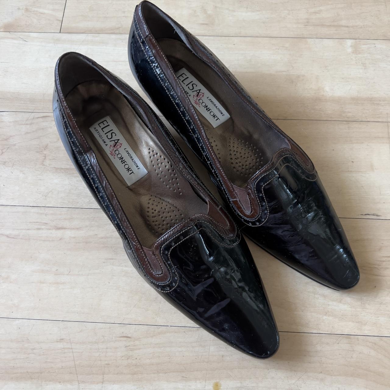 late 90s - early 2000s italian patent mleather... - Depop