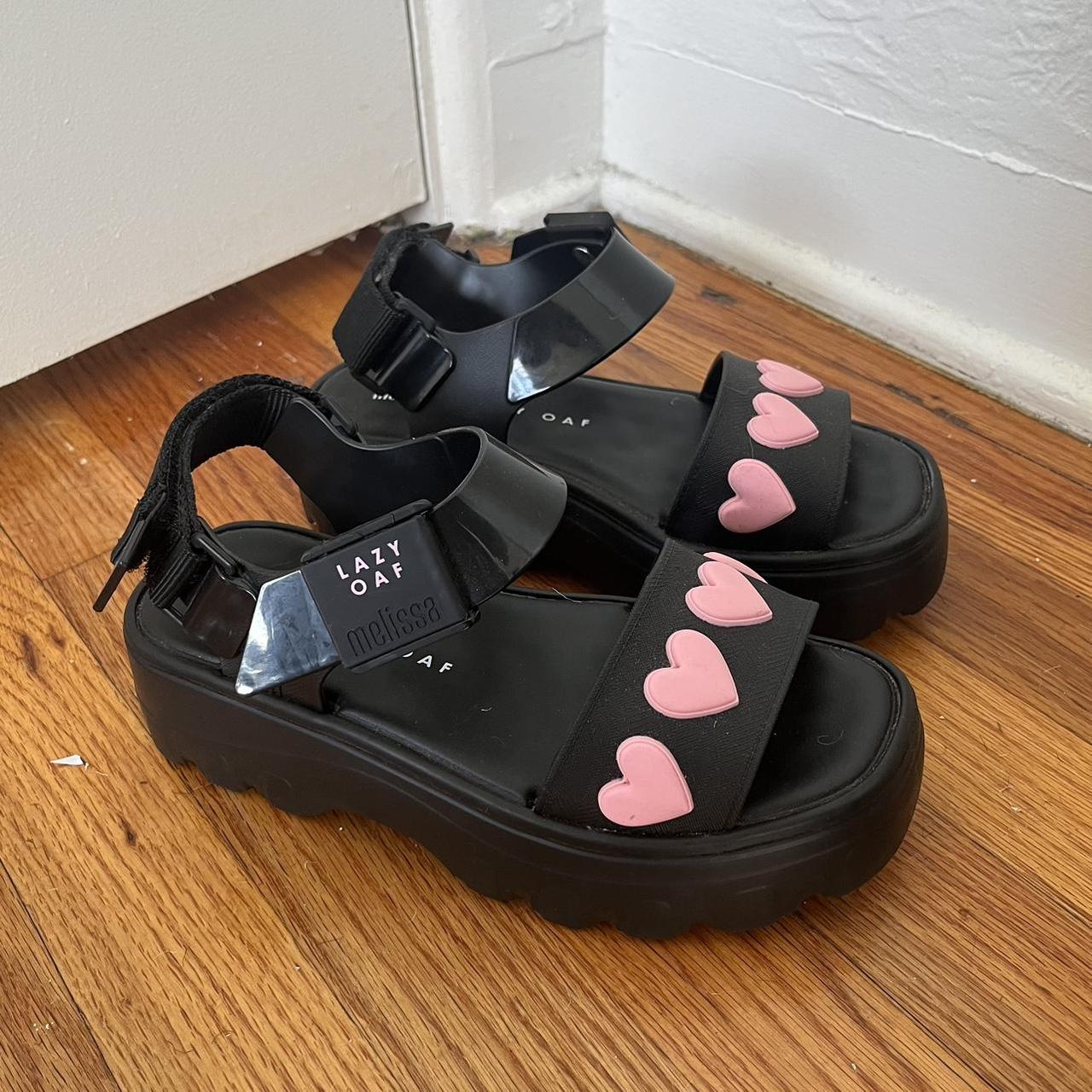 Melissa Women's Pink and Black Sandals