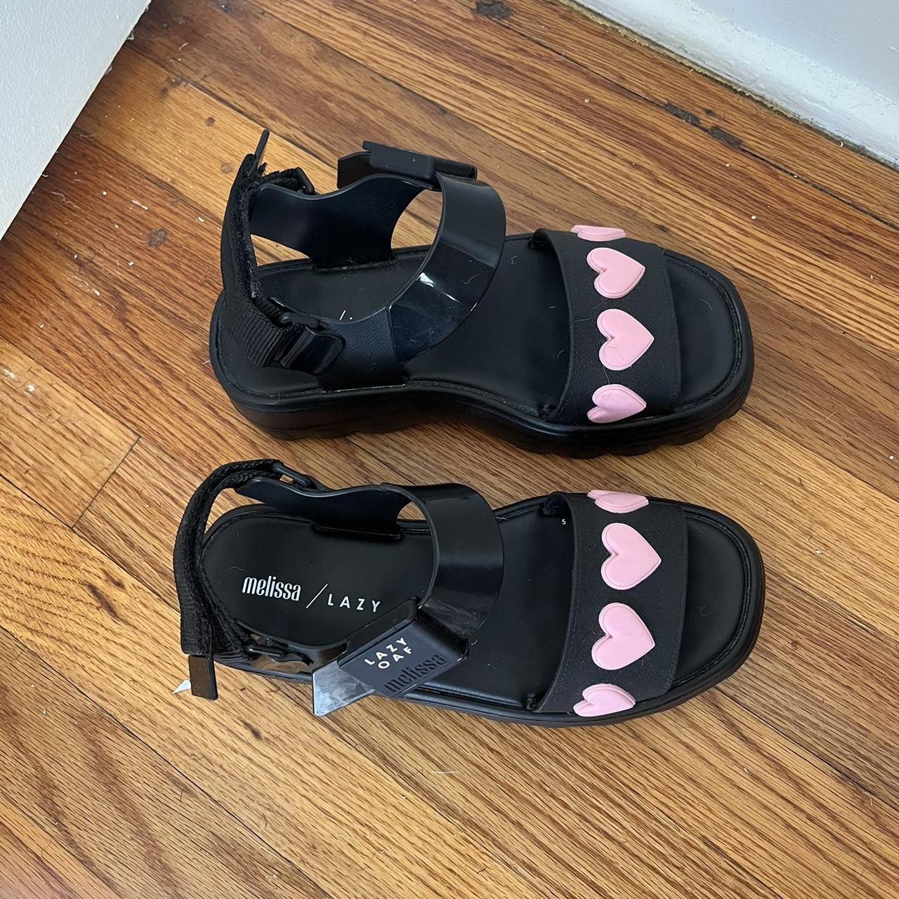 Melissa Women's Pink and Black Sandals (2)