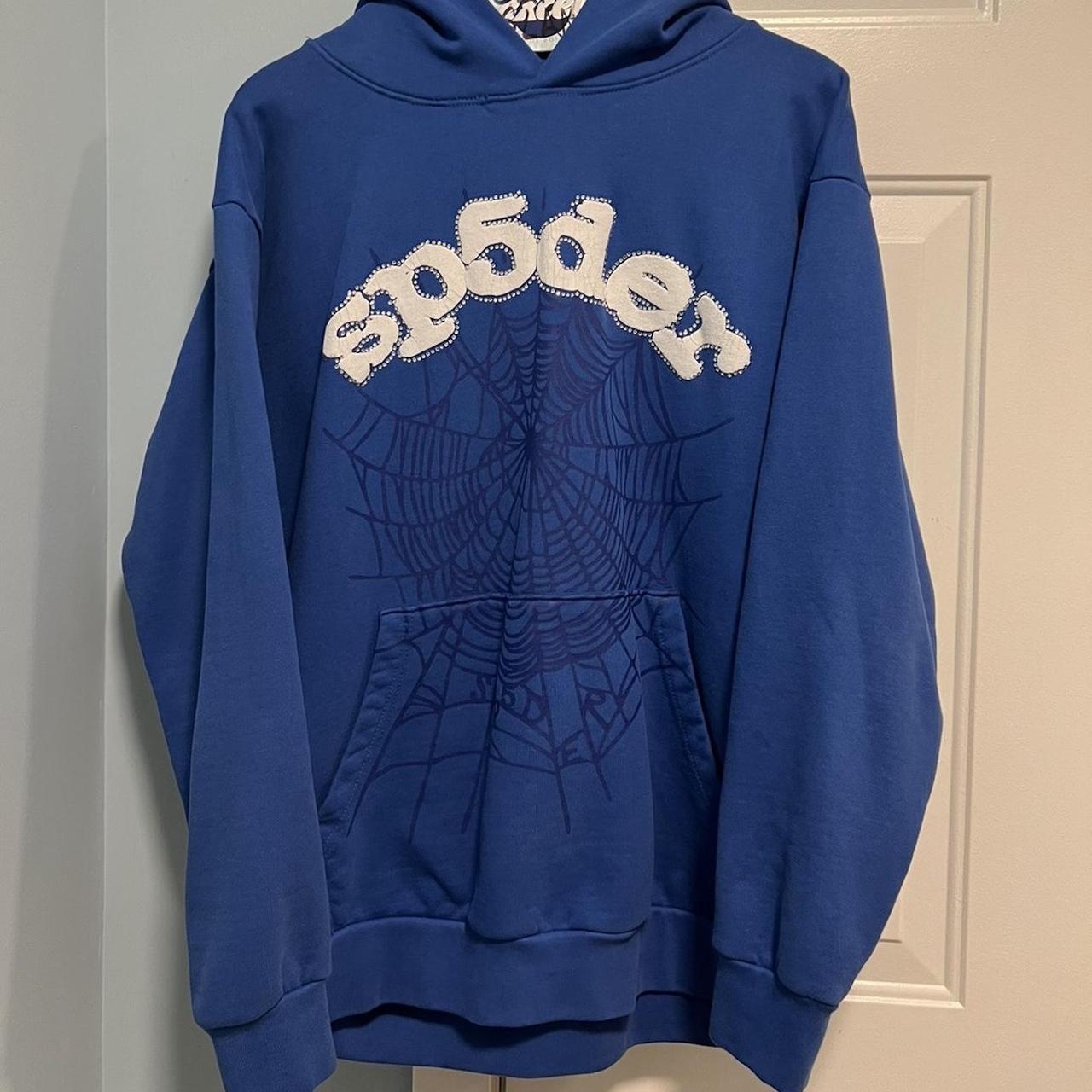 Blue spider hoodie - Depop