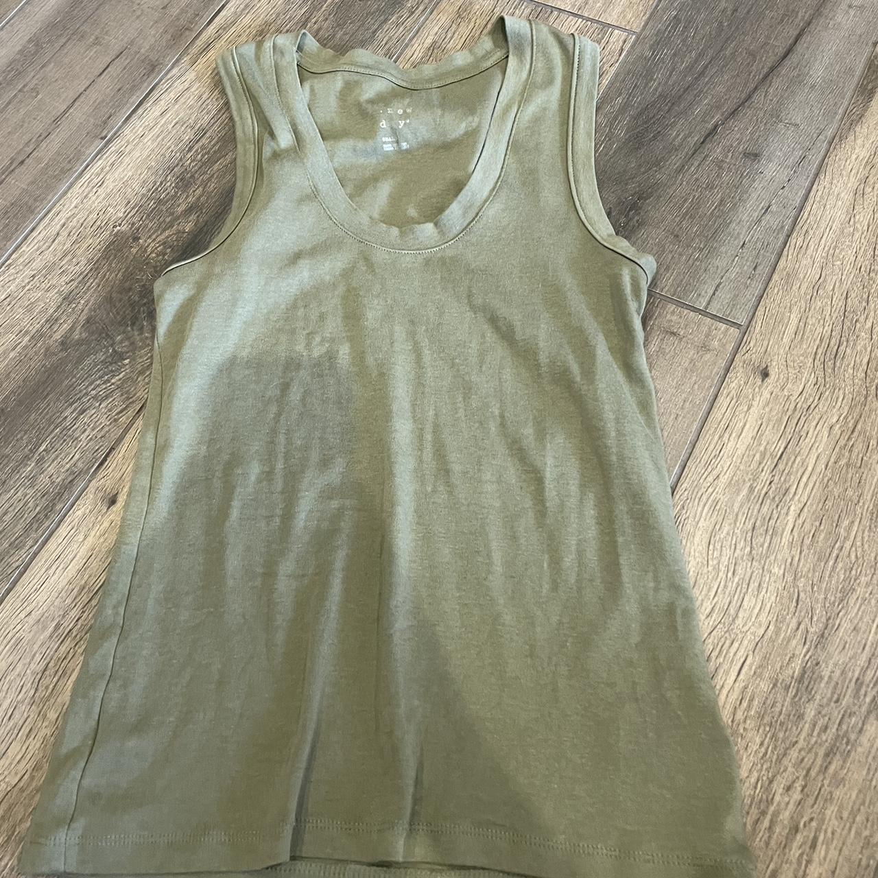 a new day green tank top great condition free with... - Depop