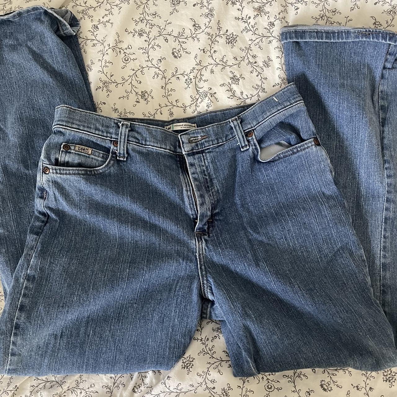 Lee baggy medium wash jeans Ignore size check... - Depop