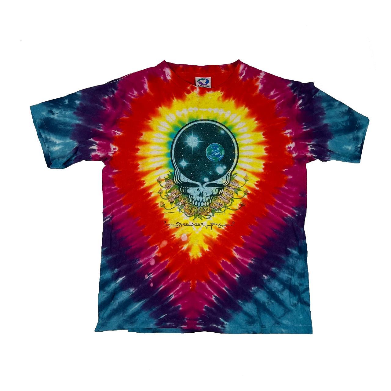 Vintage Grateful Dead Liquid Blue Space your Face Tie Dye T-Shirt Size  Men's L