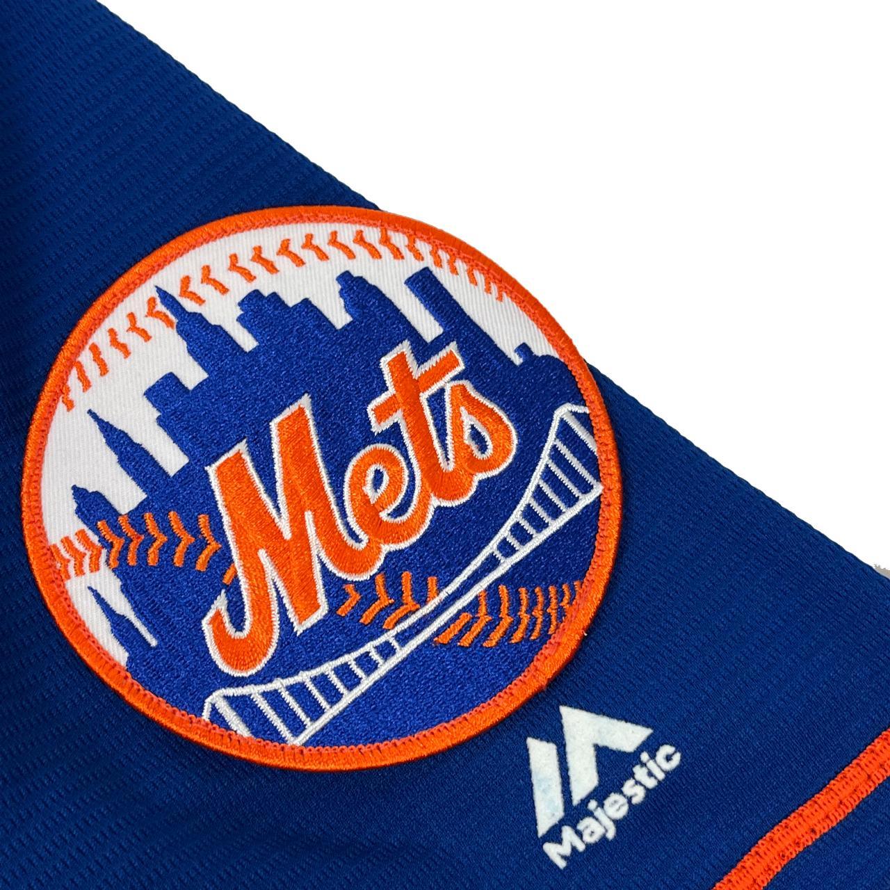 Majestic MLB New York Mets Navy Jersey Baseball - Depop