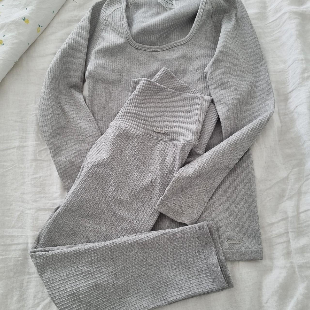 AIMN grey ribbed set Sizes as shown in photos.... - Depop