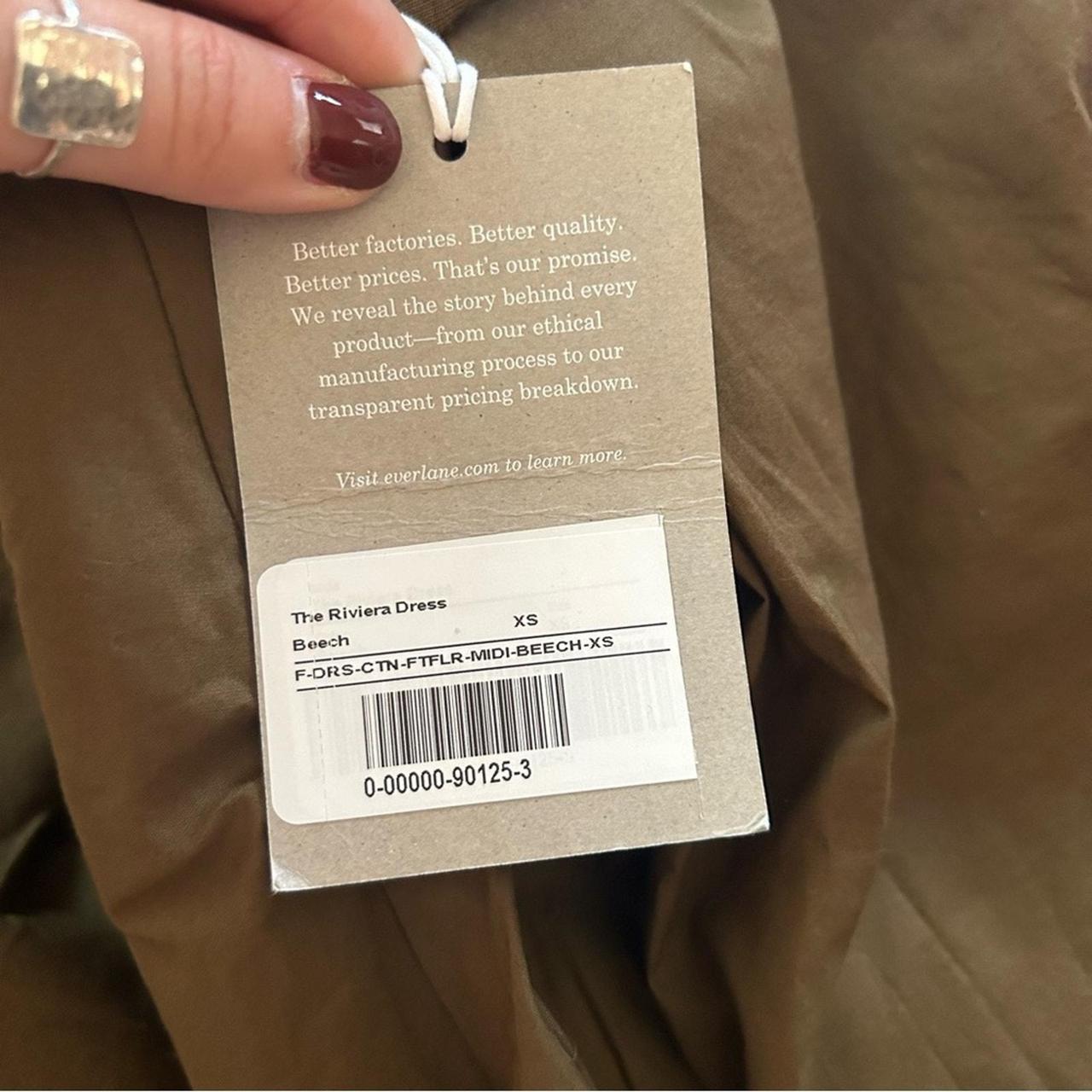 Everlane The Riviera Dress Beech Olive Green Midi... | Depop