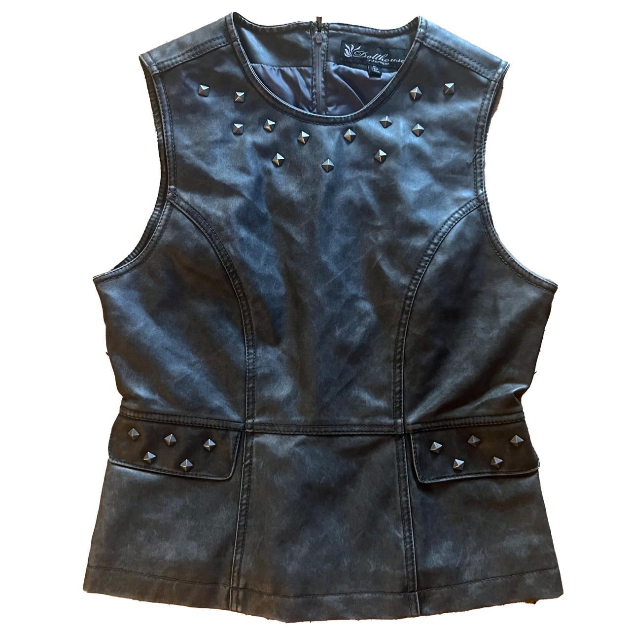 Dollhouse Women's Grey and Silver Vest Depop