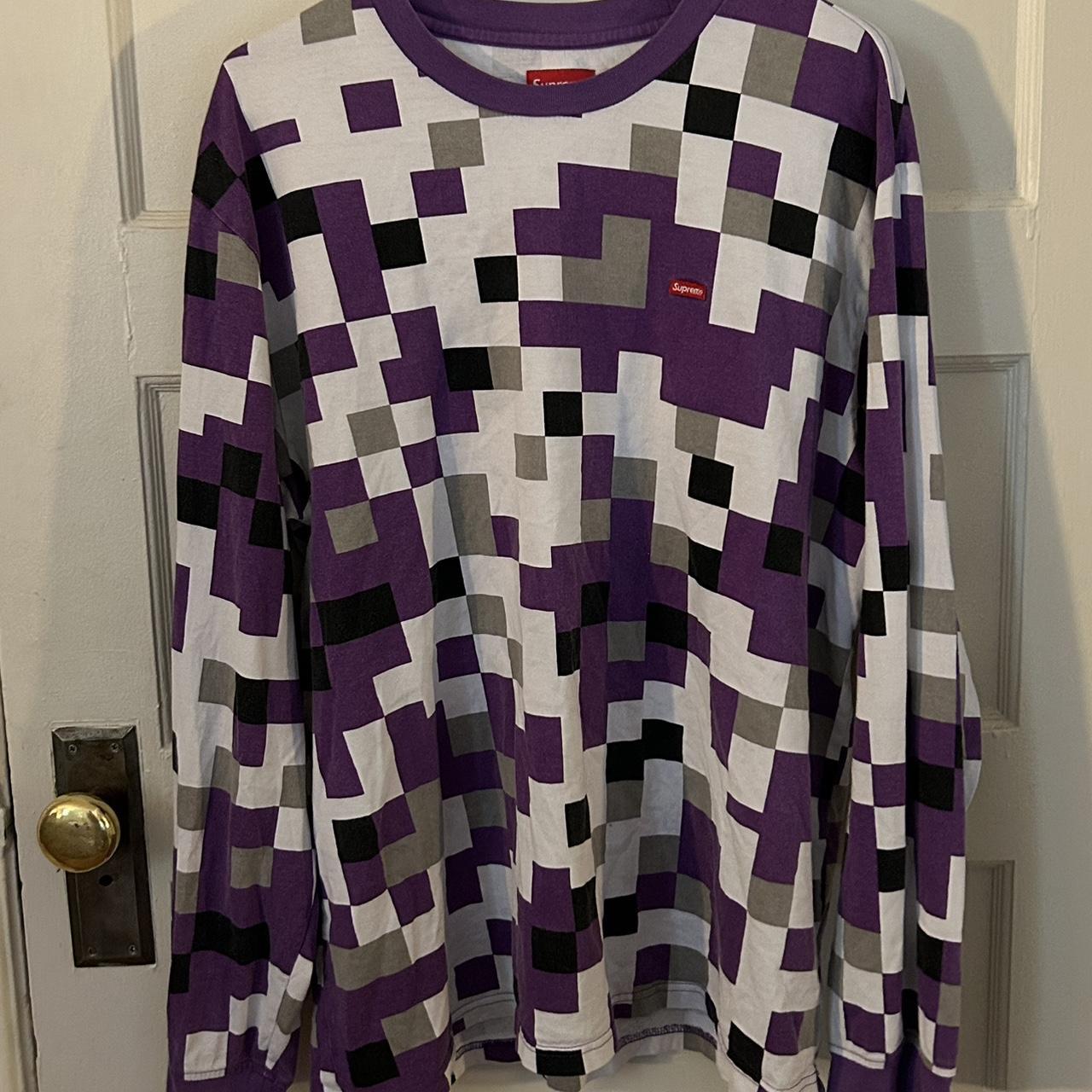 Long sleeve pixelated supreme tee #supreme - Depop