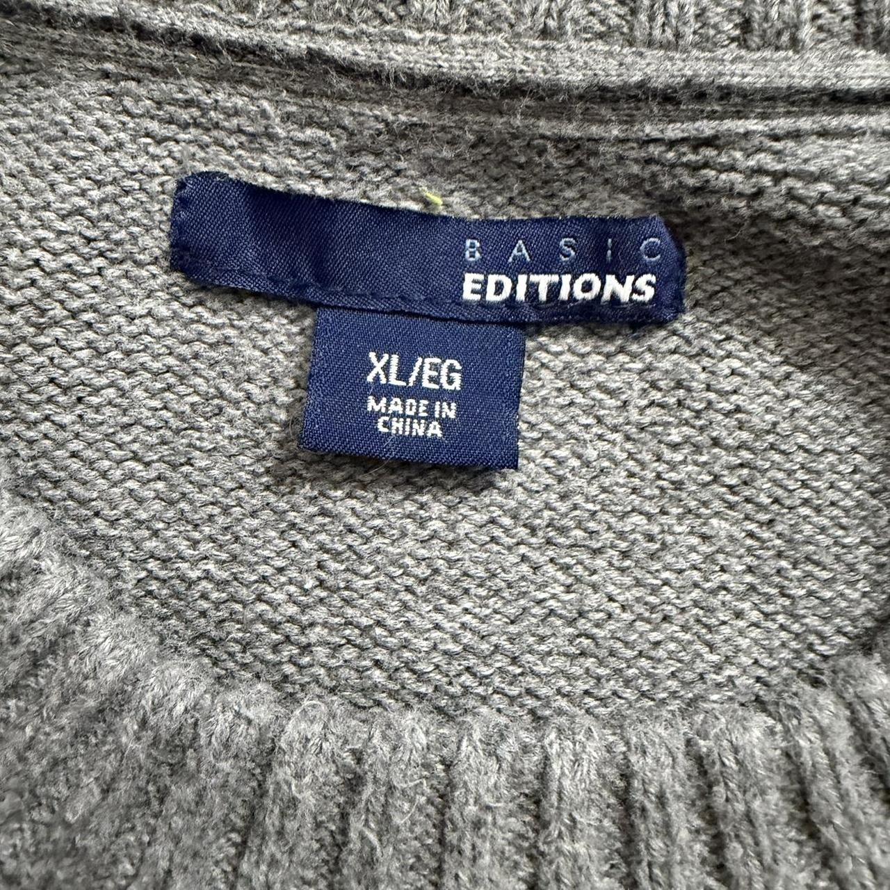Basic Editions Men's Sweater - Grey - XL – Basic … - image 3