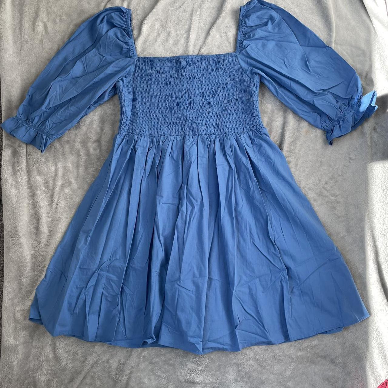 blue babydoll dress! casual & cute light cobalt... - Depop