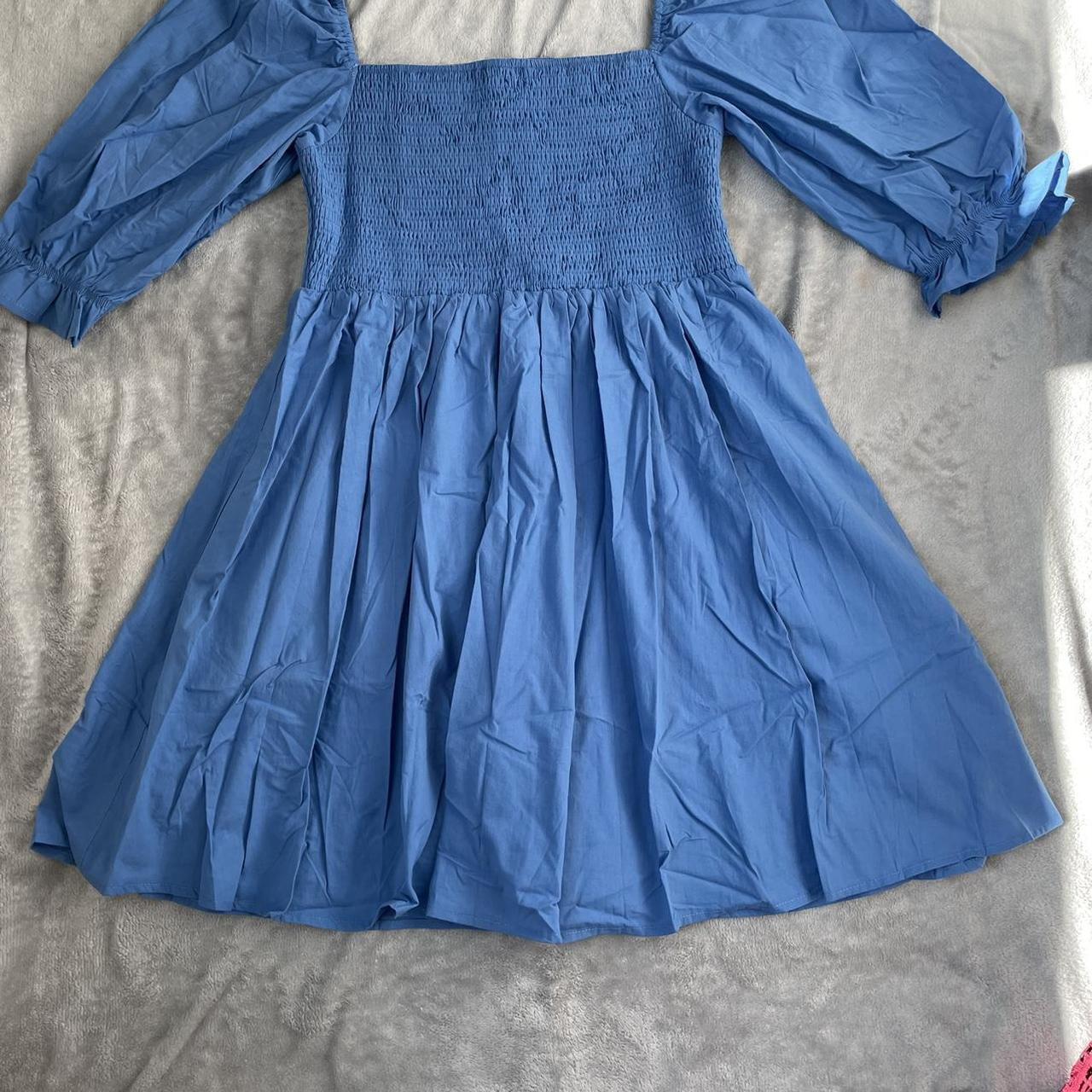 blue babydoll dress! casual & cute light cobalt... Depop