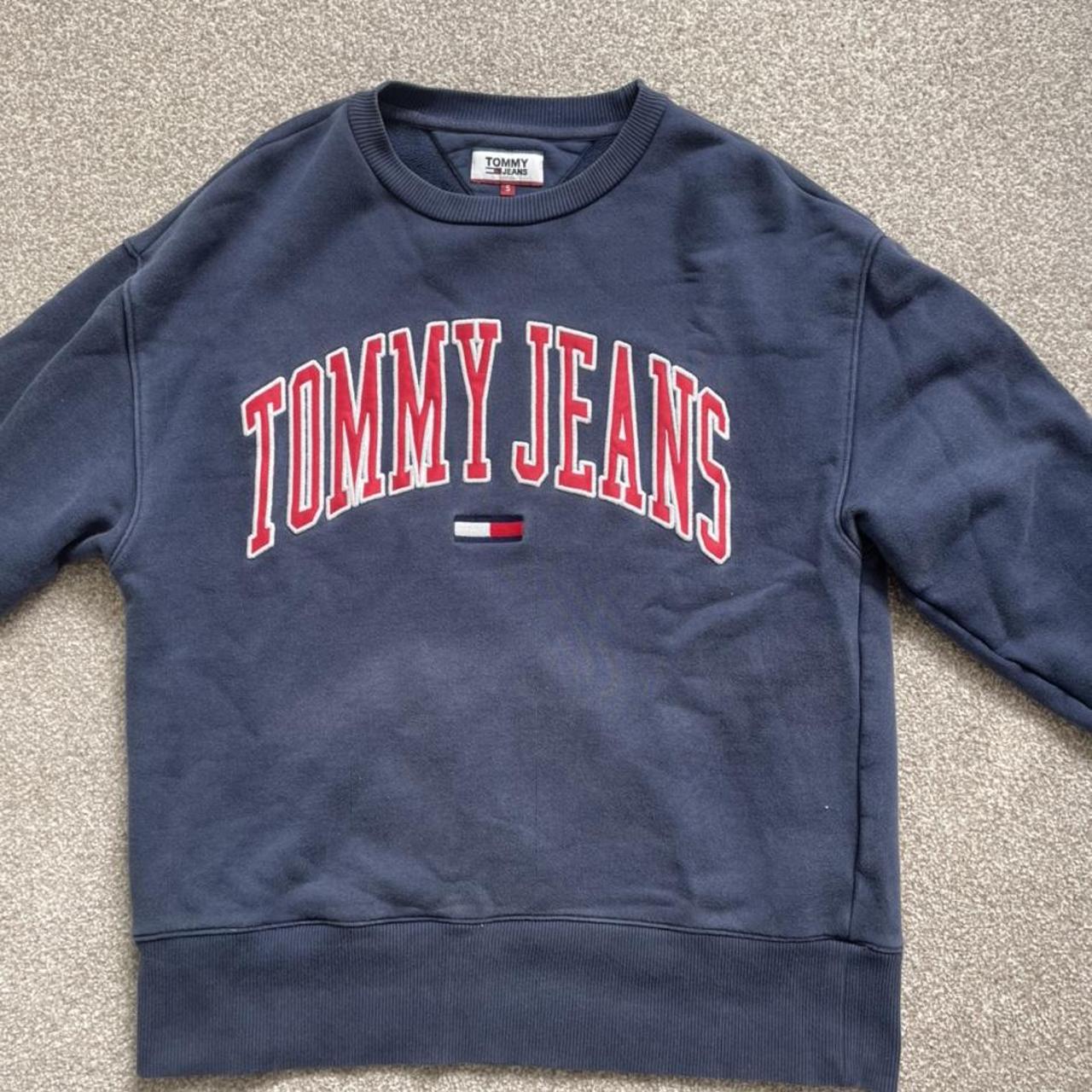 Tommy Jeans navy crew neck • authentic and in... - Depop