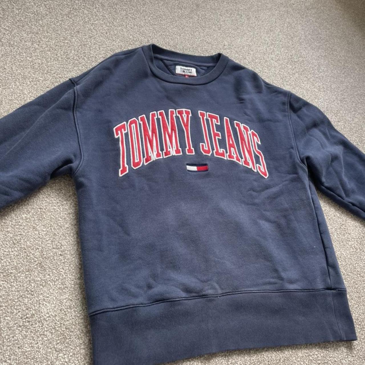 Tommy Jeans navy crew neck • authentic and in... - Depop