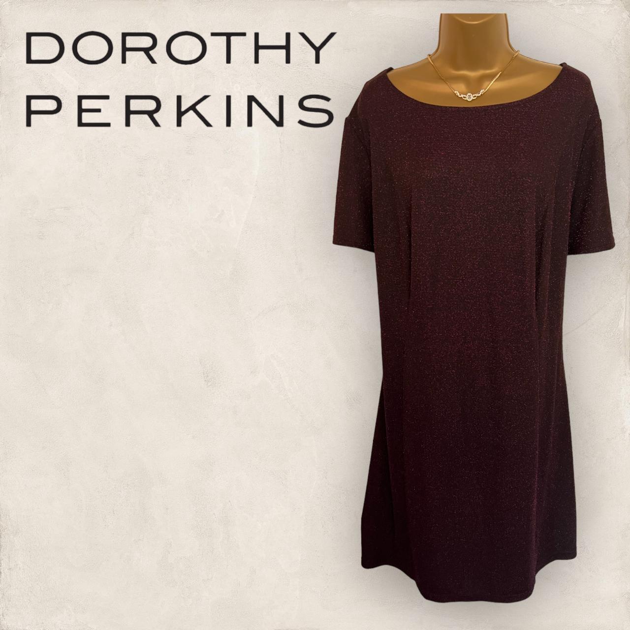 Dorothy Perkins Women's Burgundy Dress | Depop