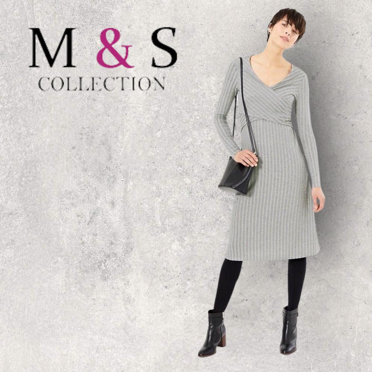 M&s hot sale grey dress