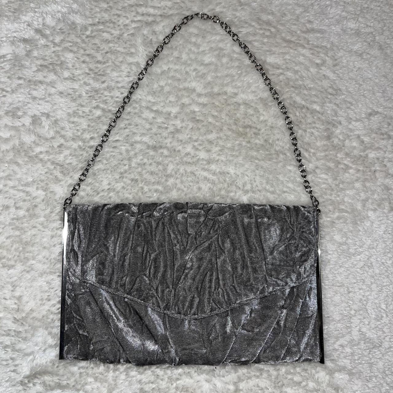 New look grey online clutch bag