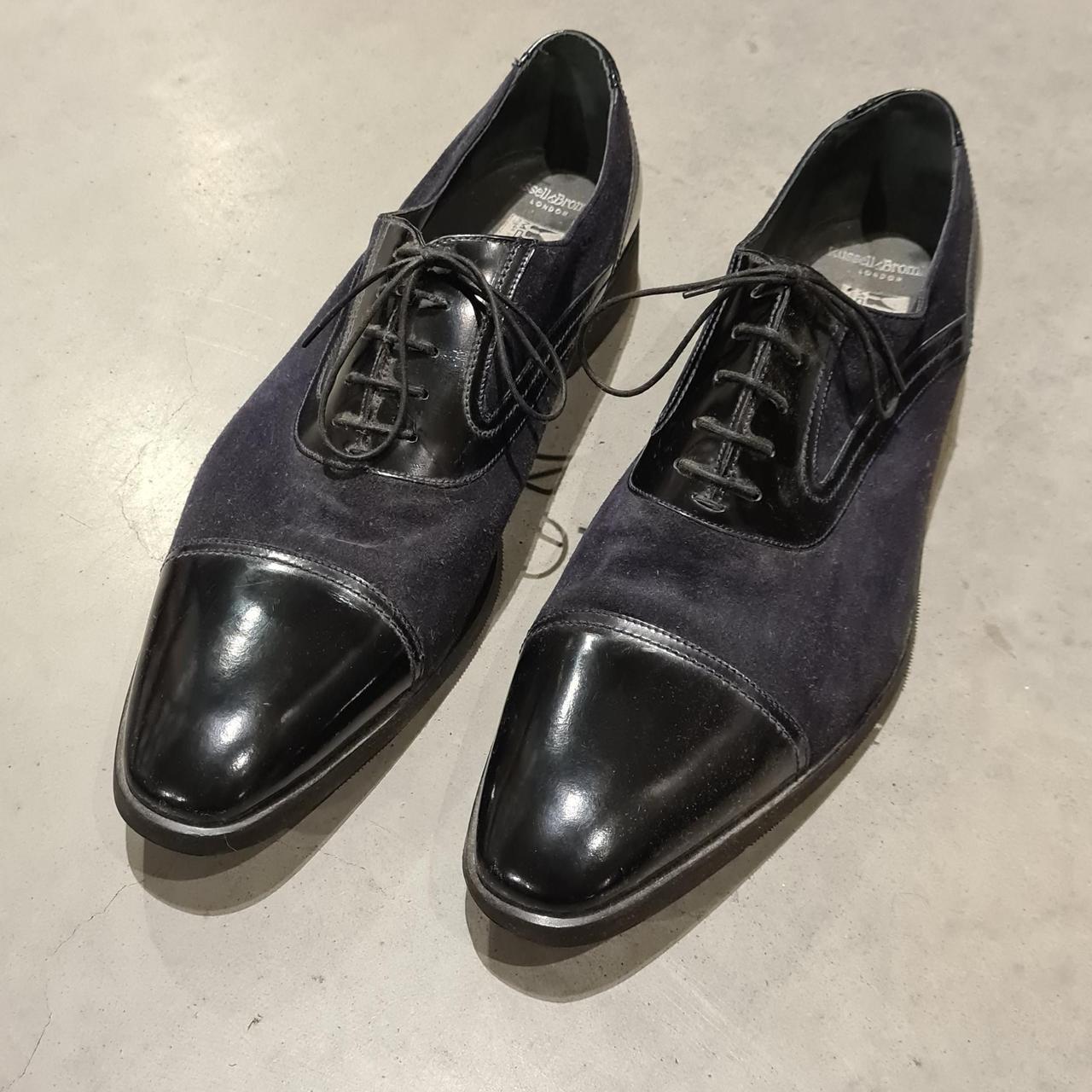 Russell & Bromley x Moreschi Oxfords in dark navy... - Depop