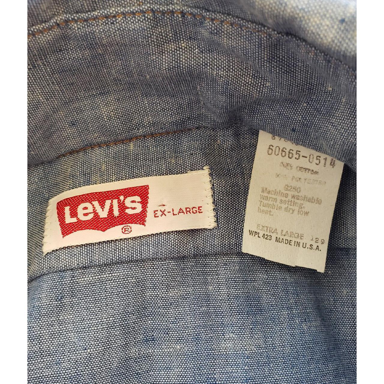 LVC Levi's Vintage 70's Orange 🍊 Tab Denim Button - Depop