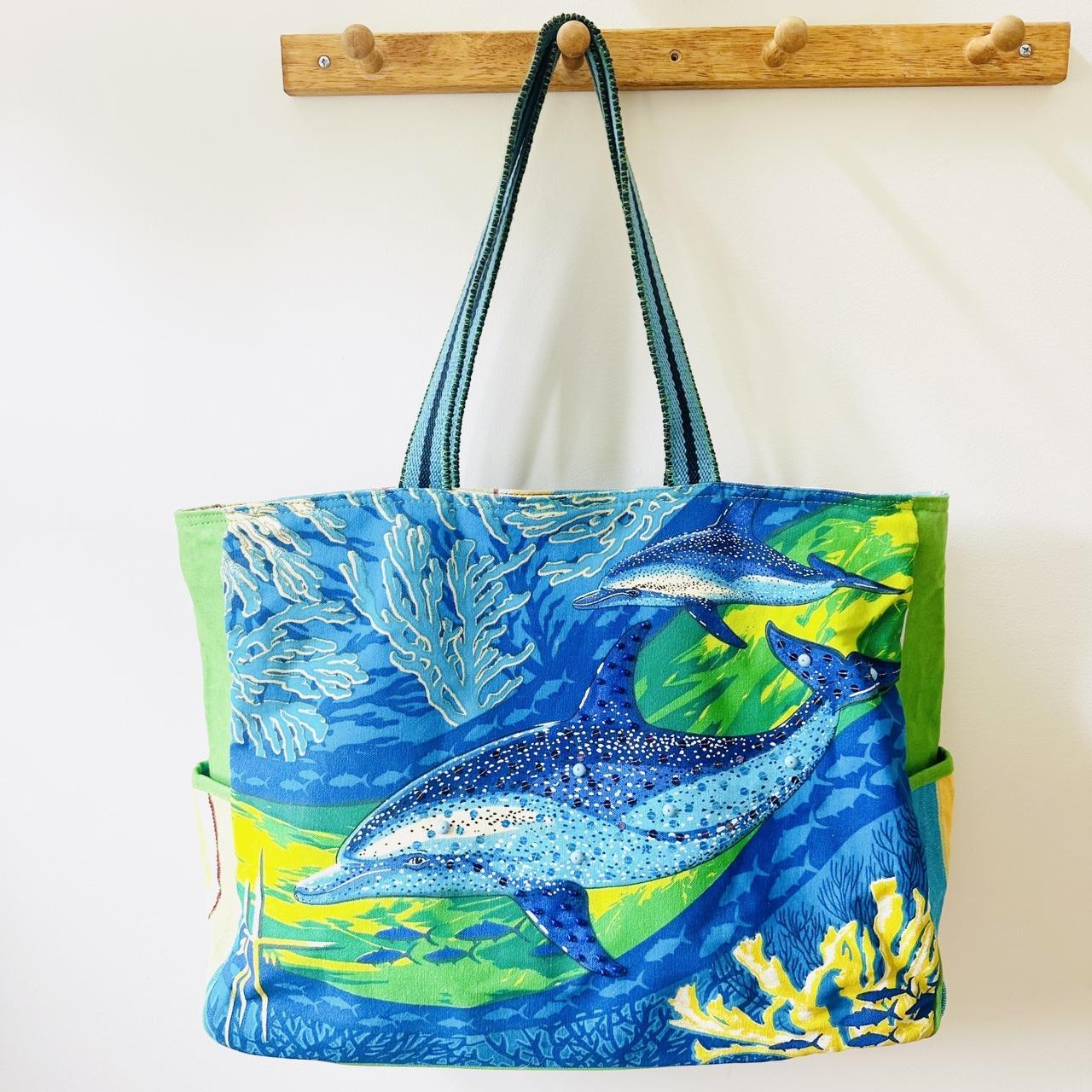 Guy Harvey Blue Dolphin Oversize Tote, Best Price and Reviews