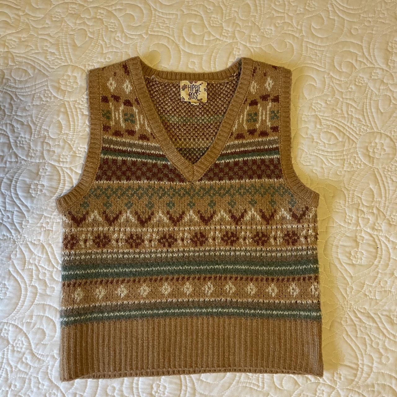 Trendy sweater vest. The color is more of a dark... - Depop