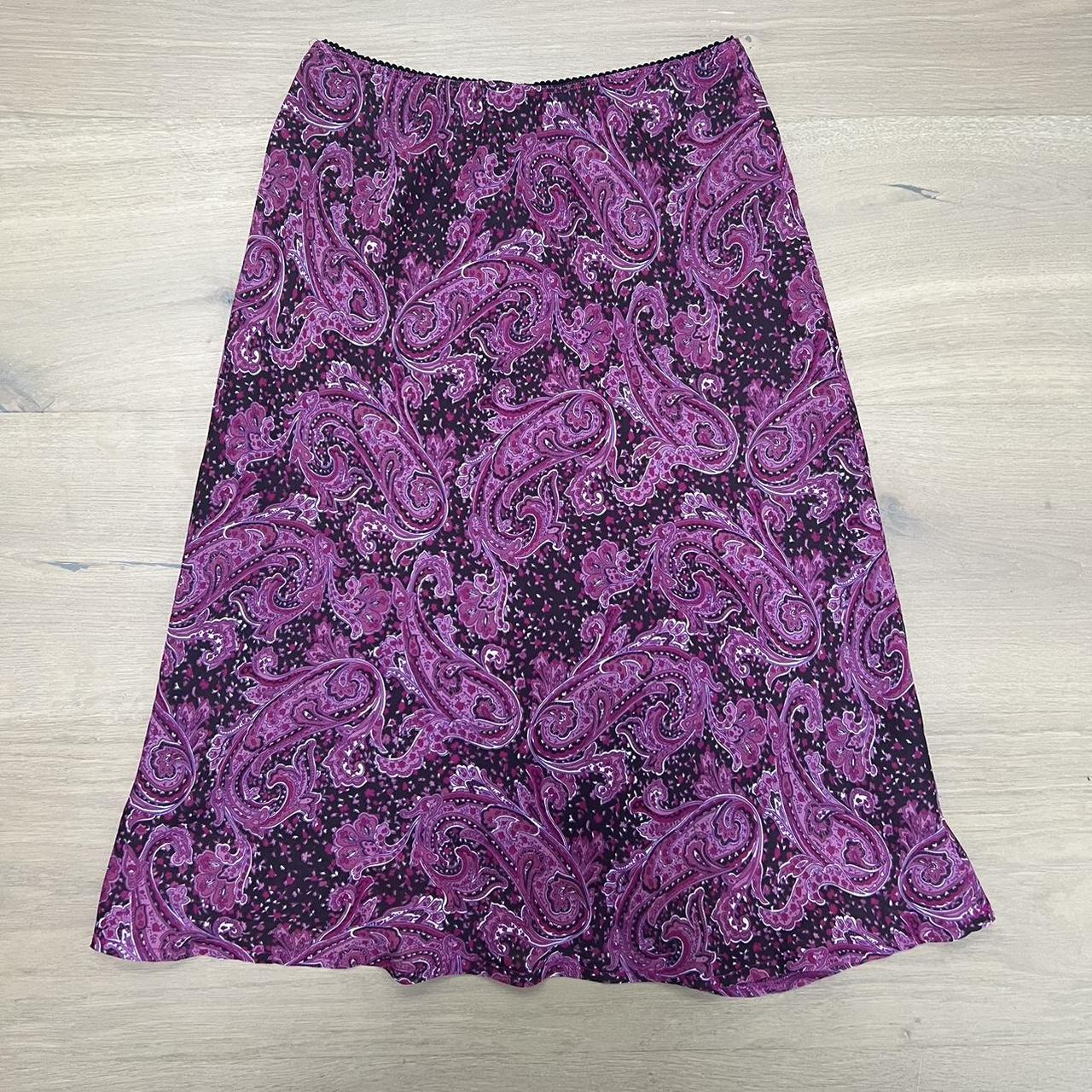 cute pinky purple paisley mesh layer skirt doesn’t... - Depop