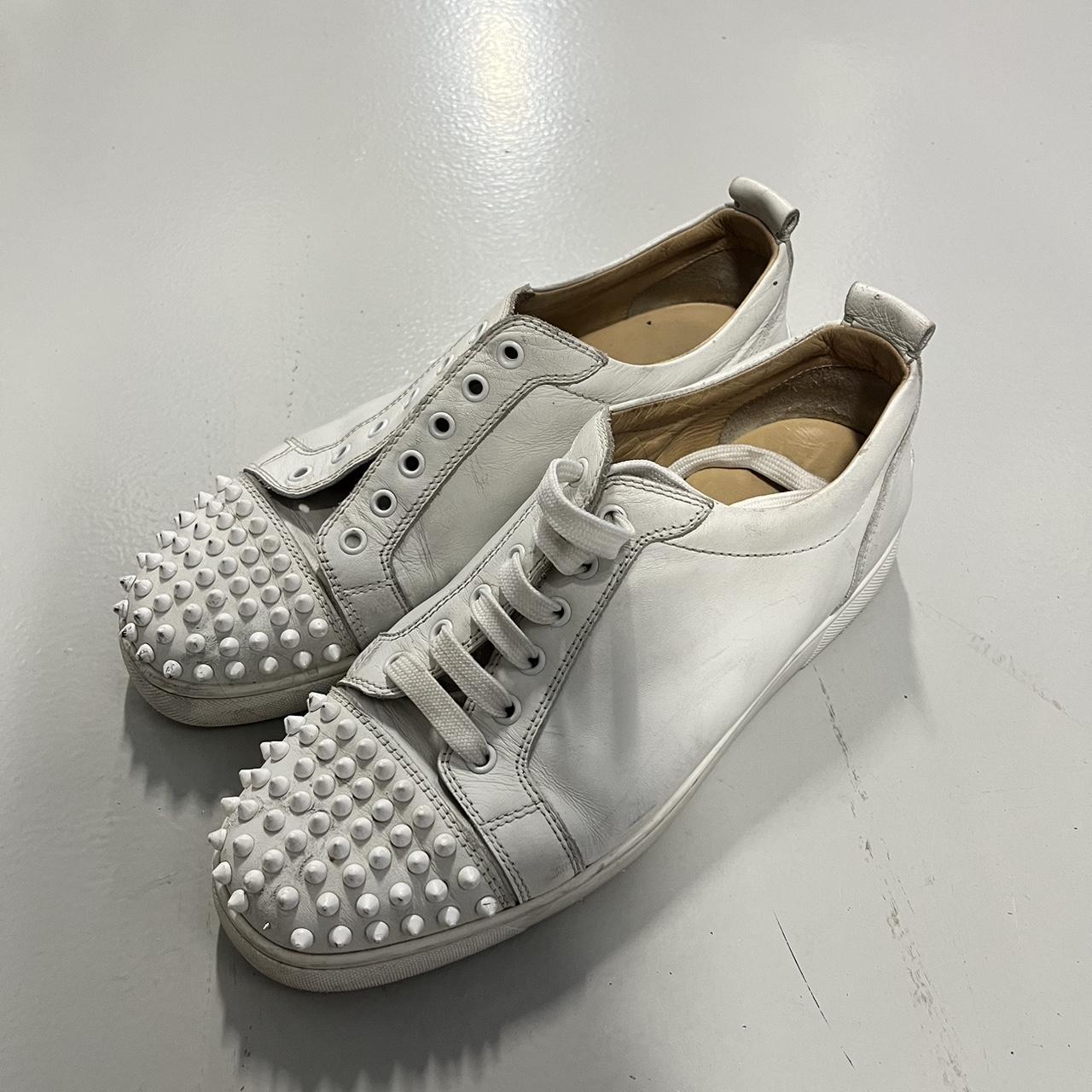 Christian louboutin white top trainers