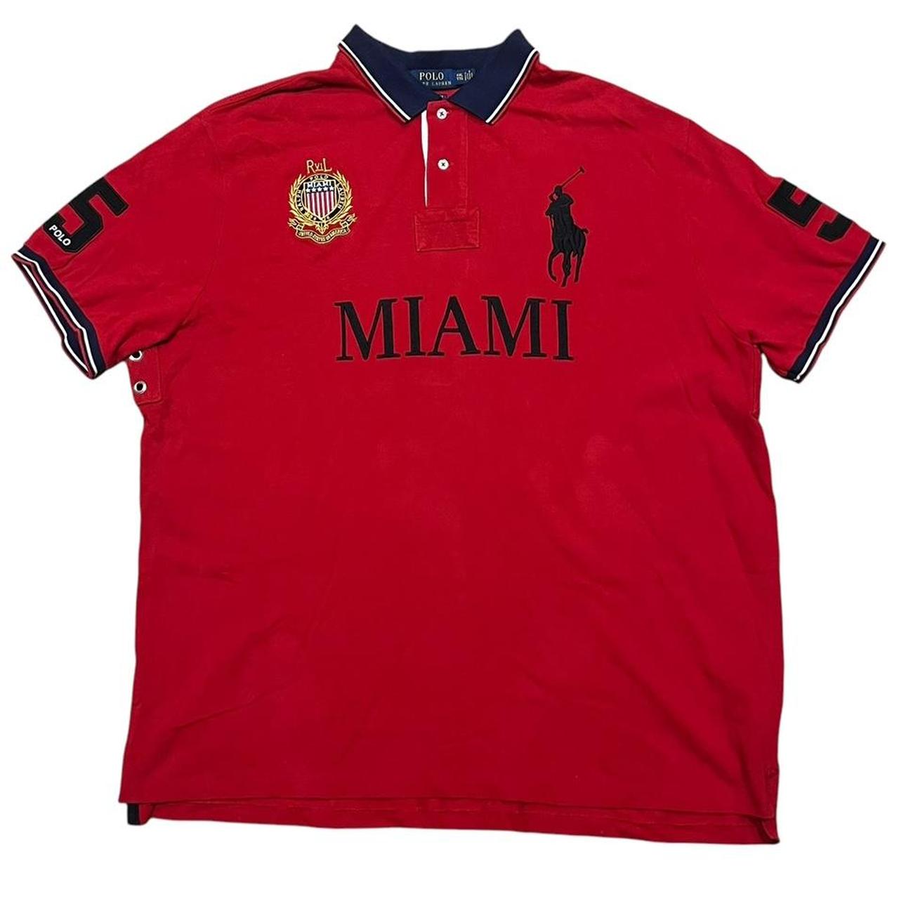 Ralph Lauren Big Pony Miami Red Polo Shirt Size: | Depop