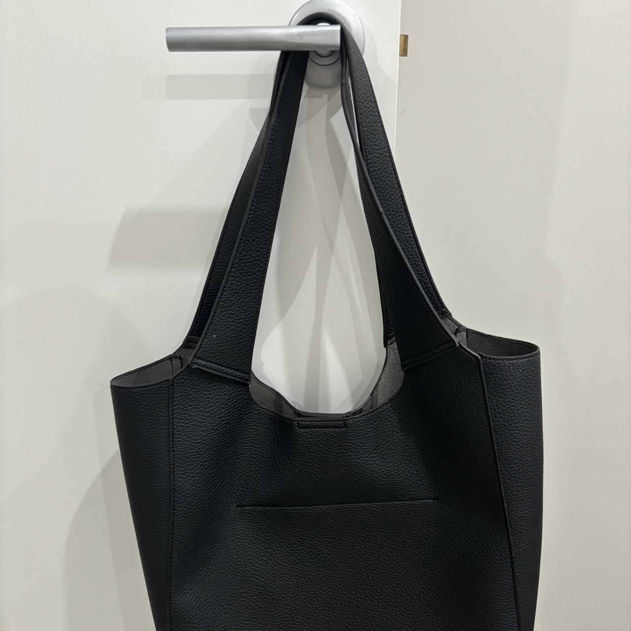 Peta + Jain Tayla Black Pebble Tote for sale Used... - Depop