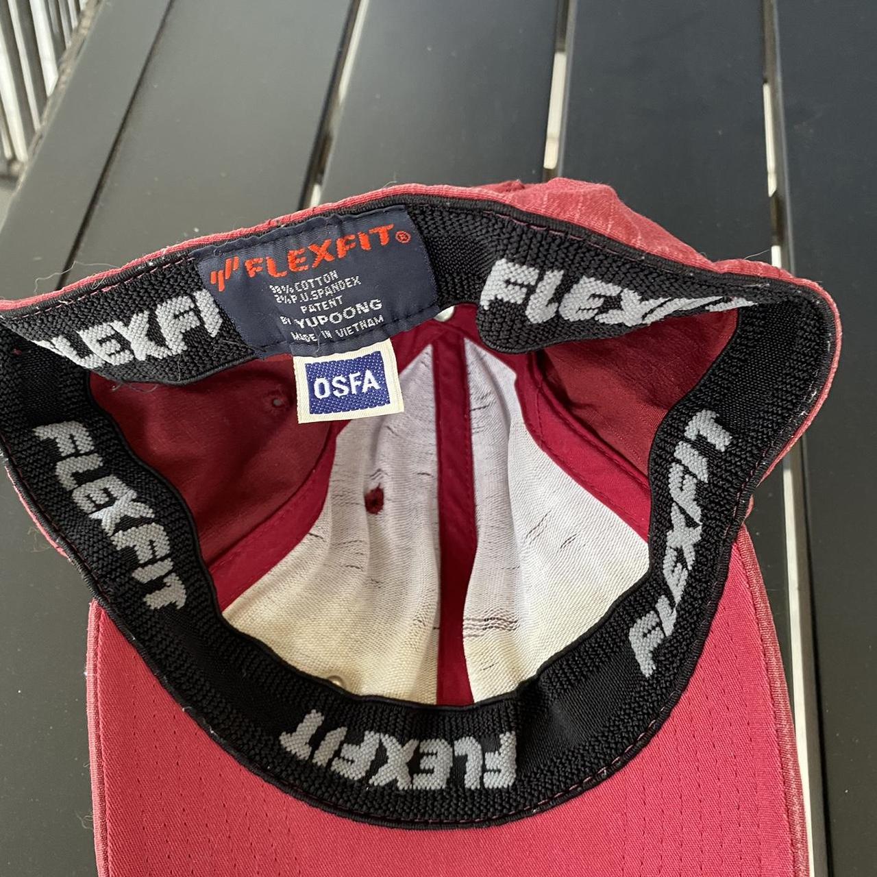 Y2K Oakley flexfit red hat oakley logo on... - Depop