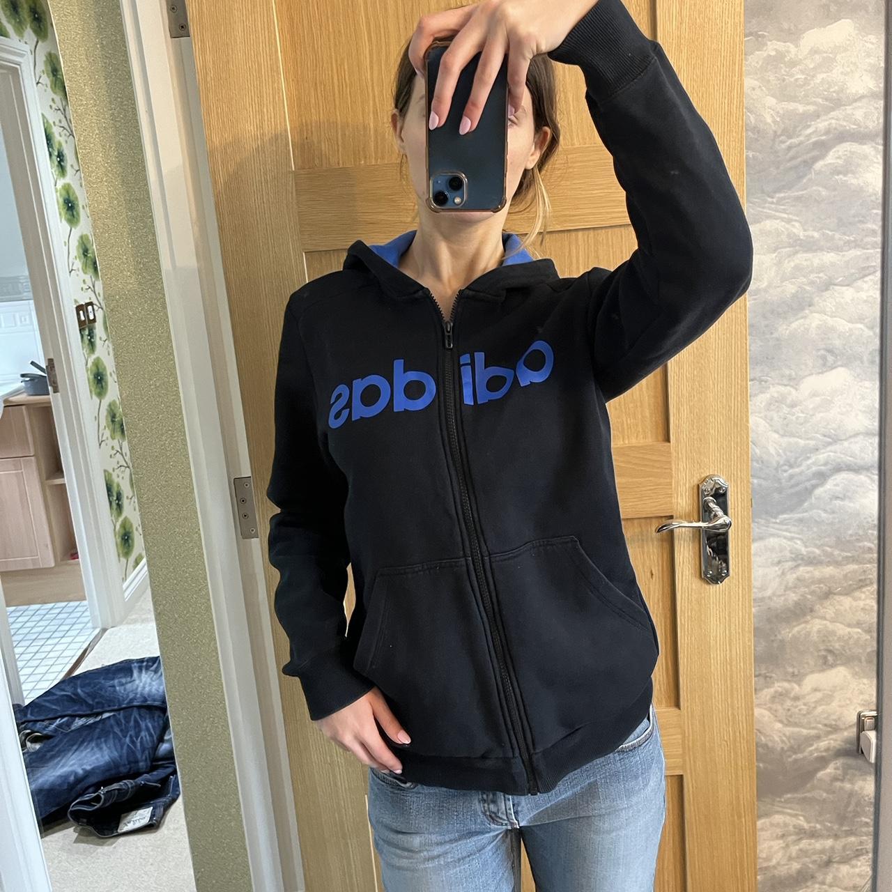 トップス 90s archive adidas zip up hoodie y2k tec Vintage 90s Y2K Adidas 1/2 Zip Hoodie Sweatshirt, Pocket