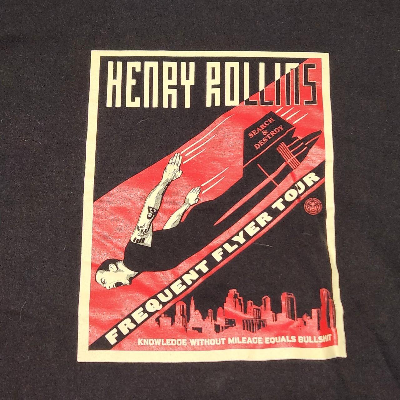 HENRY ROLLINS FREQUENT FLYER TOUR Tシャツ HENRY ROLLINS FREQUENT FLYER TOUR Tシャツ