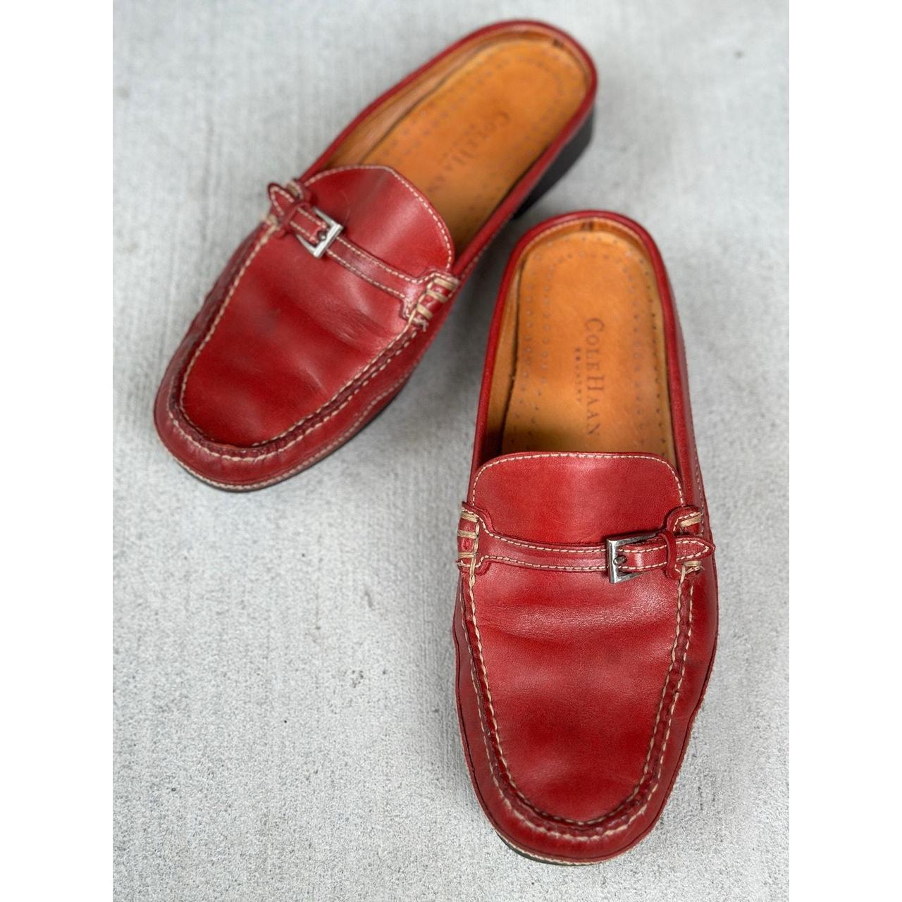 Cole Haan Women s 7.5B Country Moccasins Red Leather. Depop