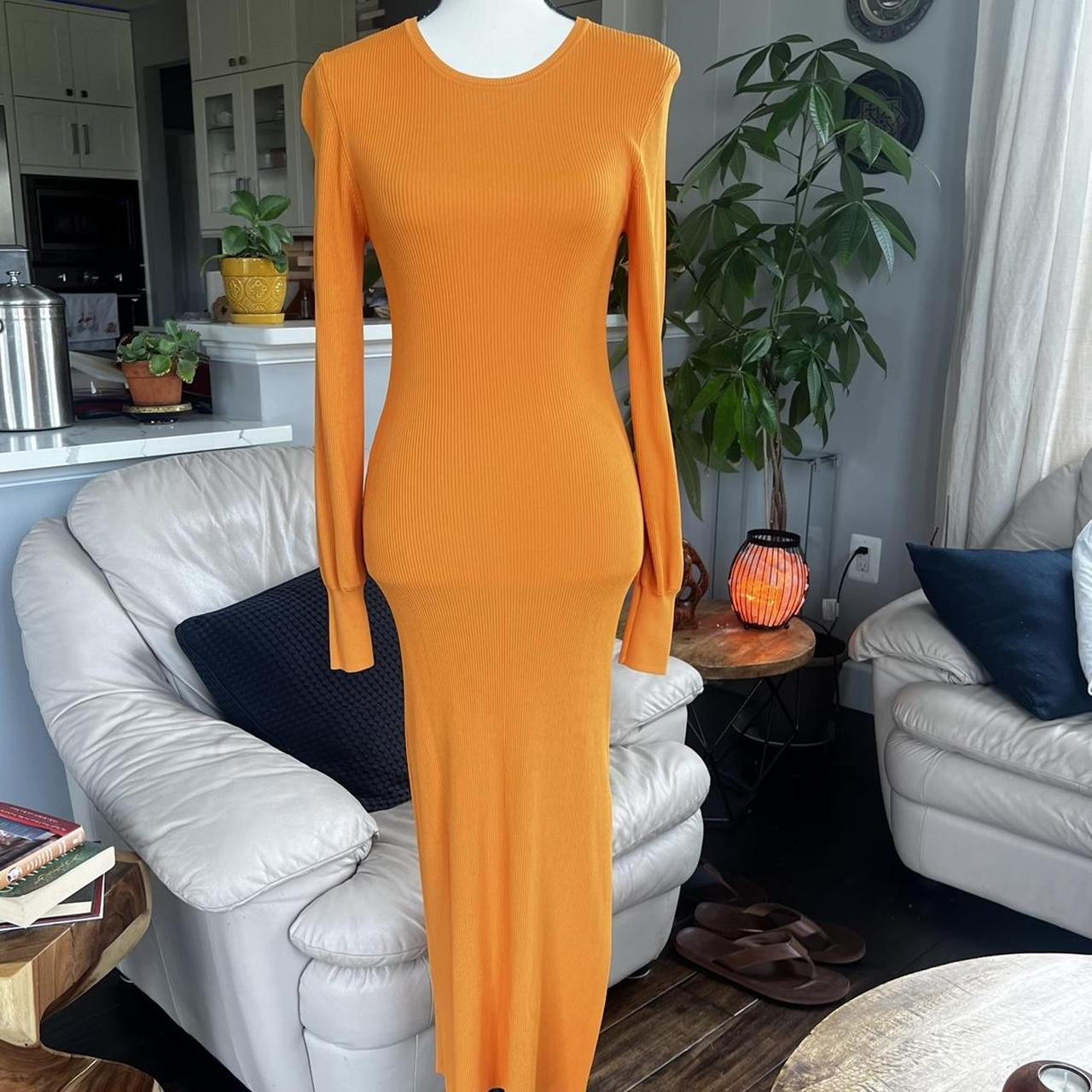 Zara maxi knitted dress long sleeve super cute