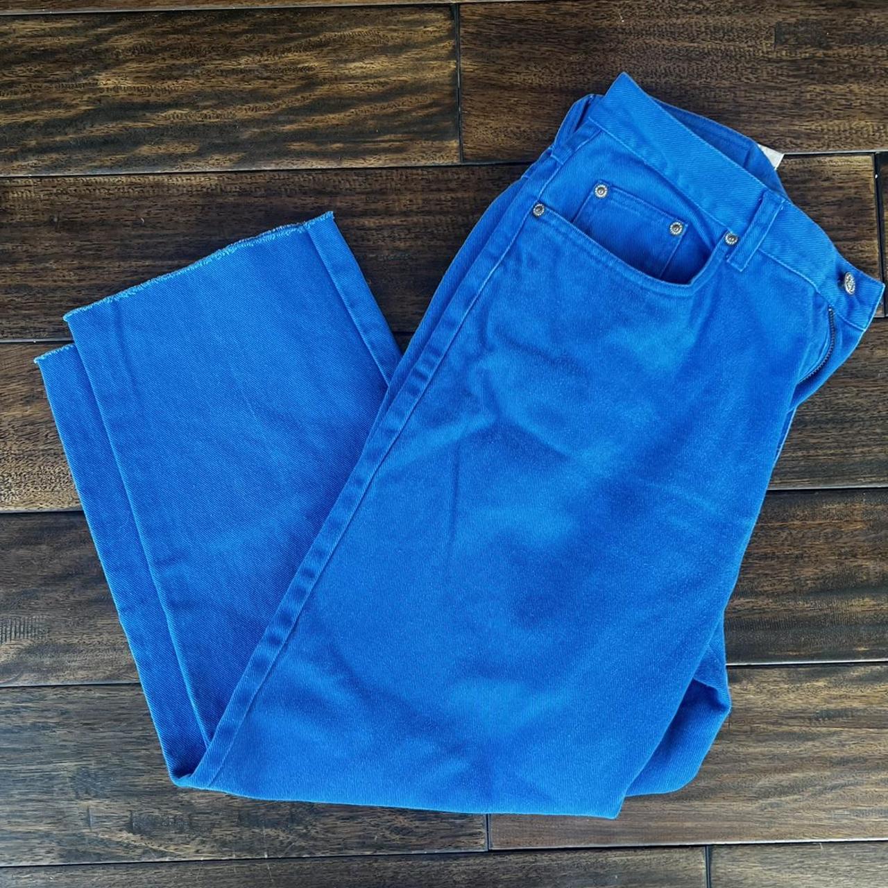 Bill Blass Women S Blue And Navy Jeans Depop   P0 