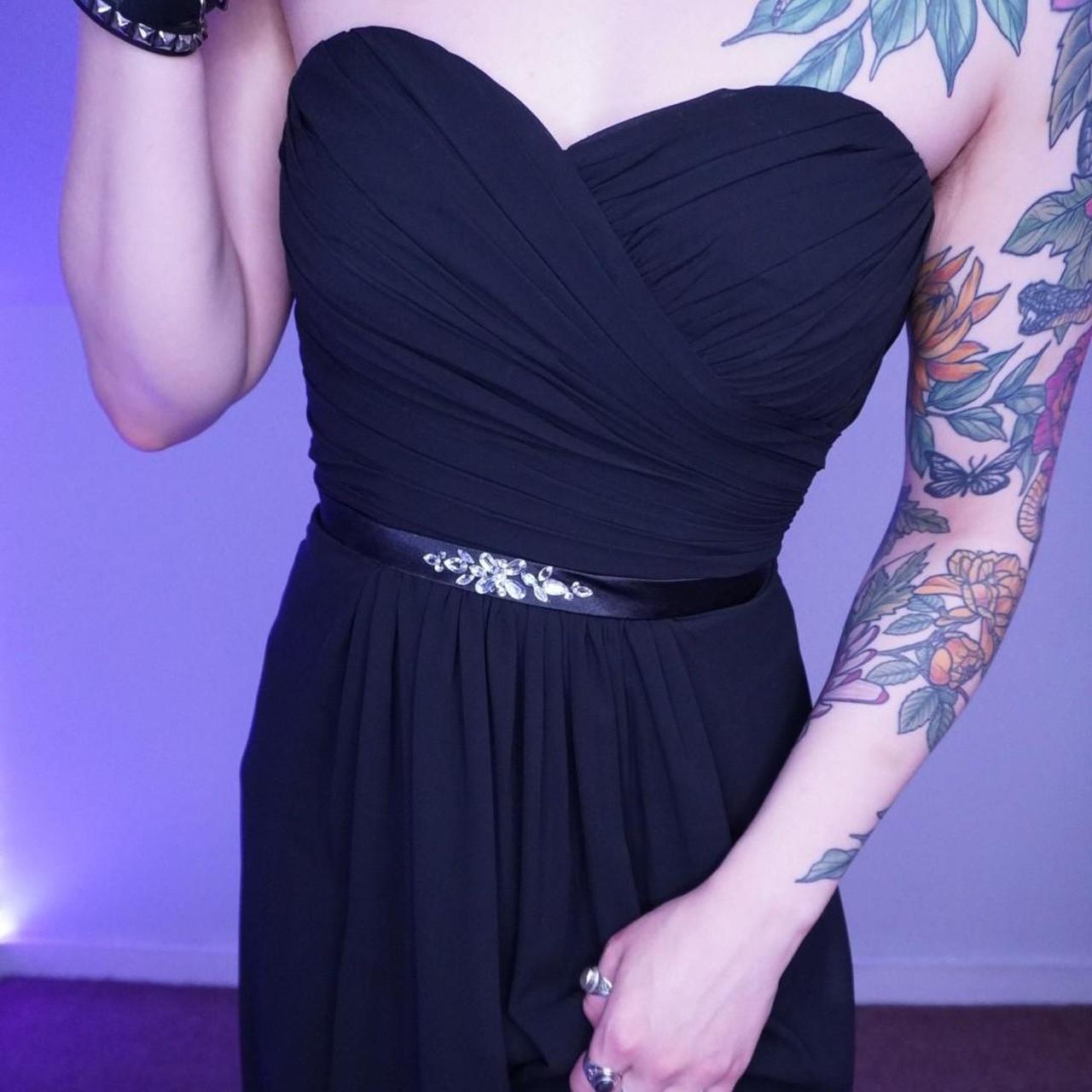 David's Bridal Women's Black Dress Depop